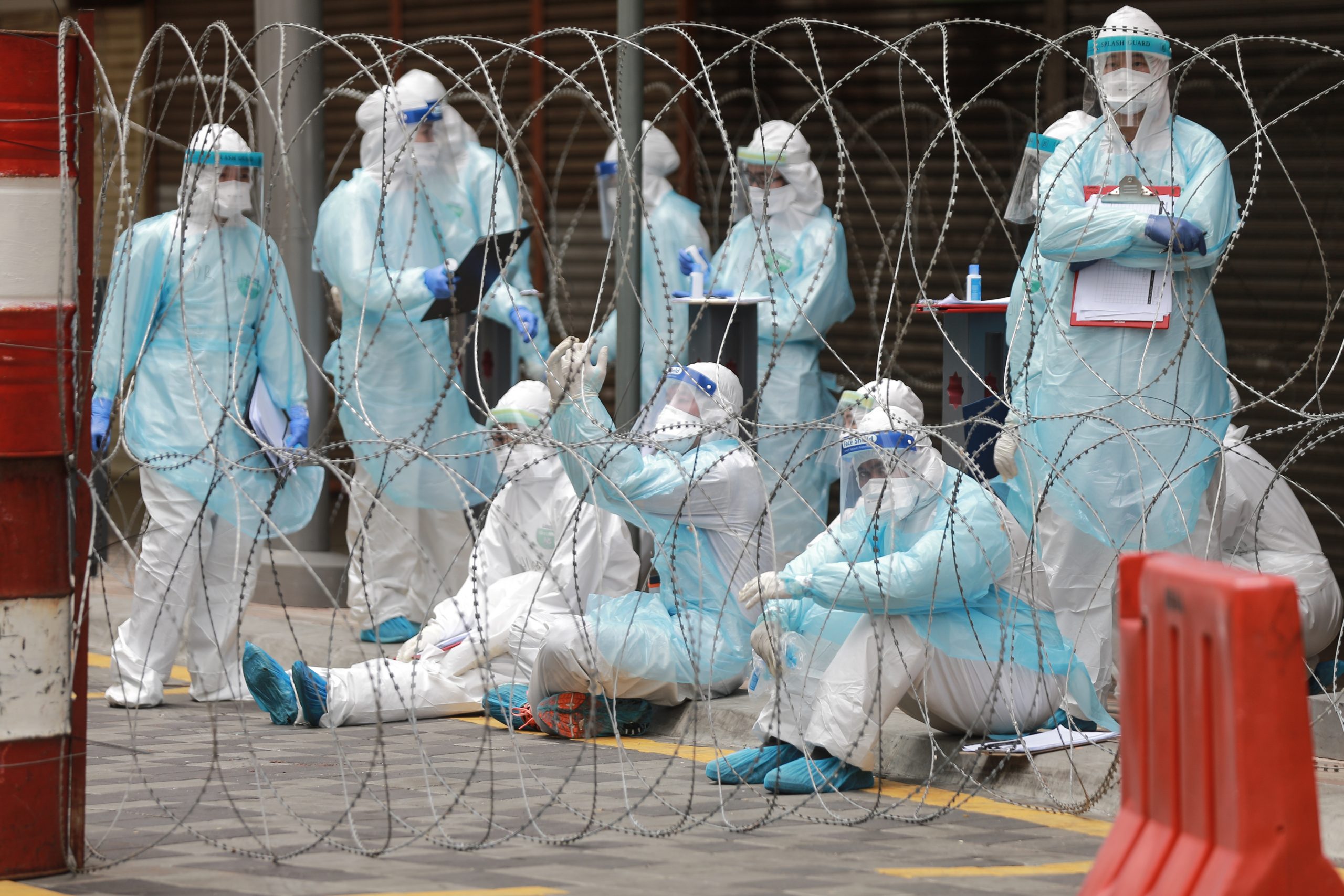 Malaysia medical personnel wearing personal protective equipment as a protection during the Covid-19 screening in Kuala Lumpur in April 2020. Image: Shutterstock.