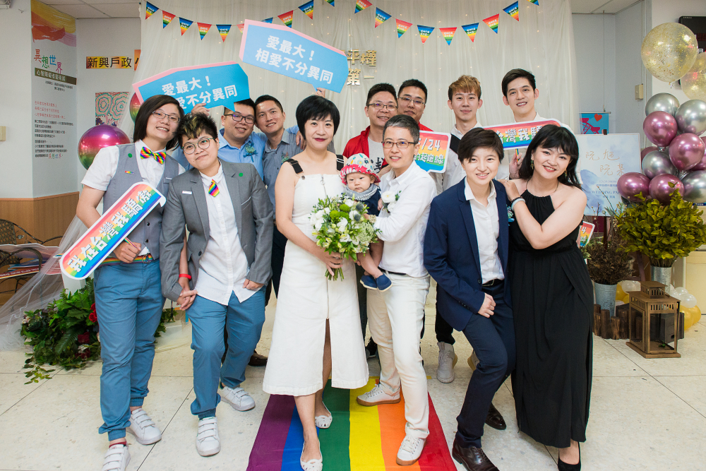 Taiwan became the first country to legalize same-sex marriage in Asia on May 24, 2019. Several couples registered at the Household Registration Office in Xinxing Dist in Kaohsiung City. Credit: Q Wang / Shutterstock.com
