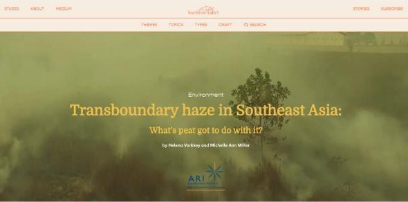 Transboundary haze in Southeast Asia: What's peat go to do with it?