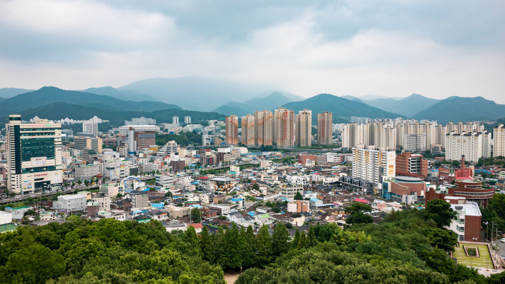 View of Gwangju, South Korea.