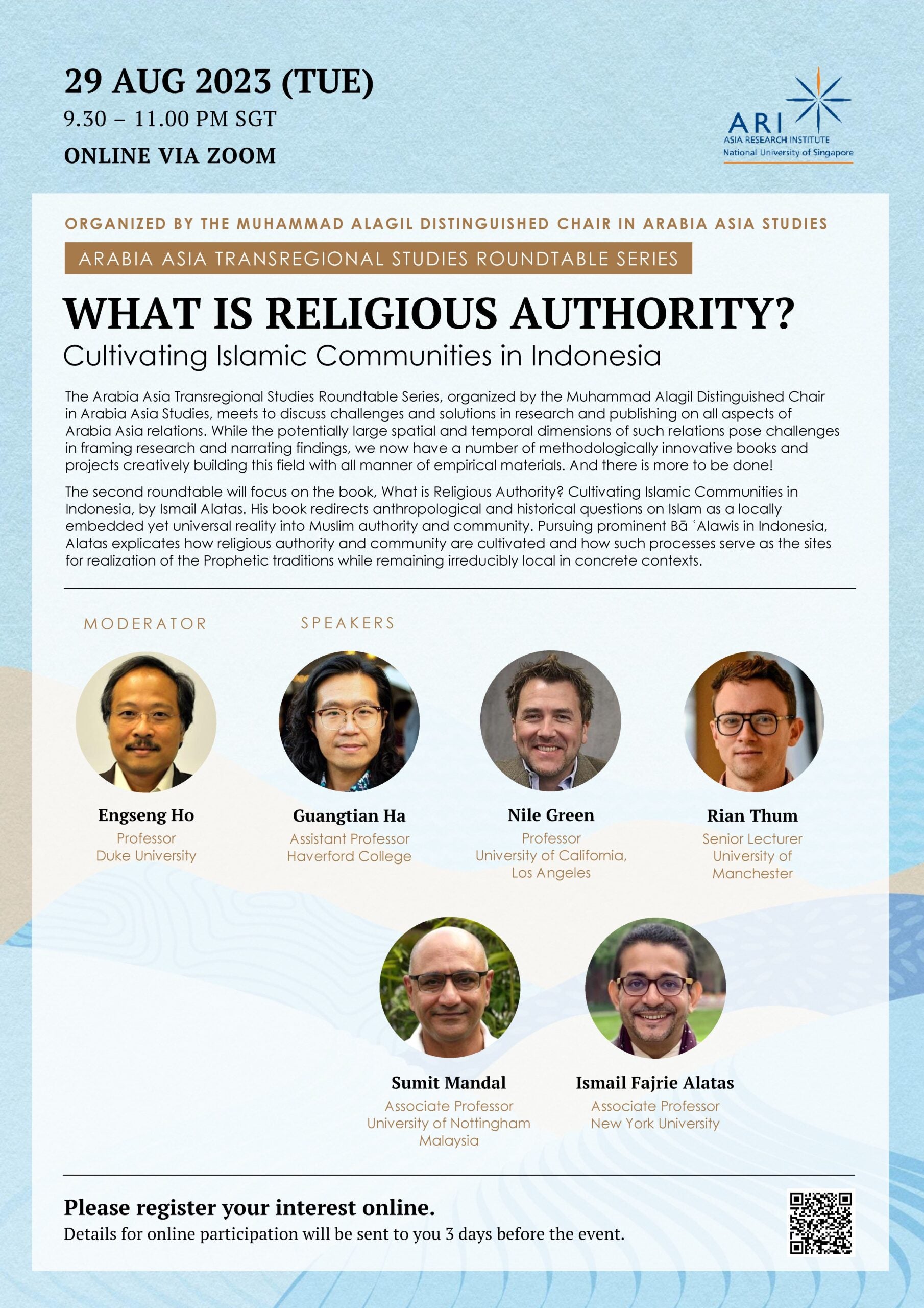 ARABIA ASIA TRANSREGIONAL STUDIES ROUNDTABLE SERIES – What Is Religious ...