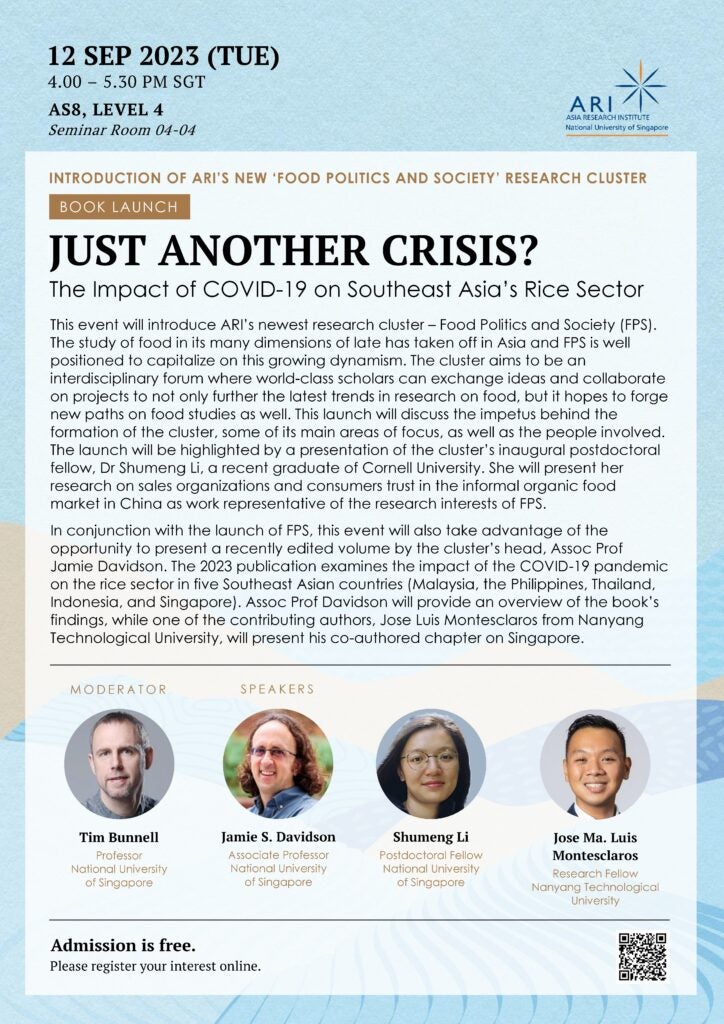 Just Another Crisis? The Impact of COVID-19 on Southeast Asia’s Rice ...