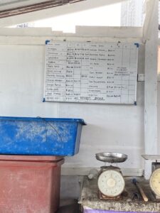  Fish selling space at Jelutong jetty. Photo courtesy of the authors. 