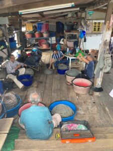 Preparing the rawai fishing longlines. Photo courtesy of the authors.