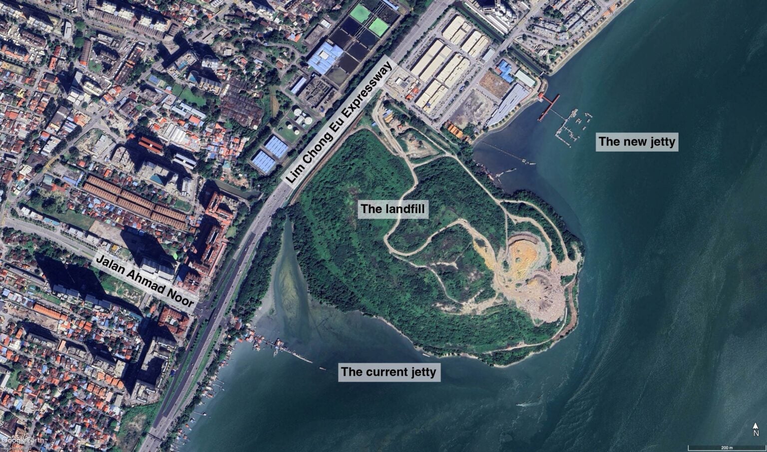 Would You Move To A House With No Toilet The Fishers Of Jelutong Jelutong Jetties Google Earth 1536x906 