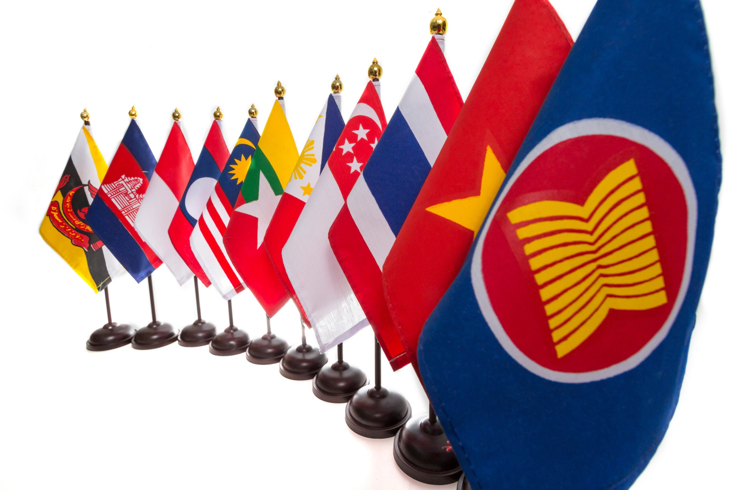 Aec,,Ten,Countries,Flags,In,The,Asean,Region.